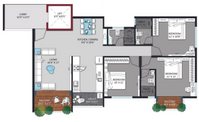 3 BHK Floor Plan